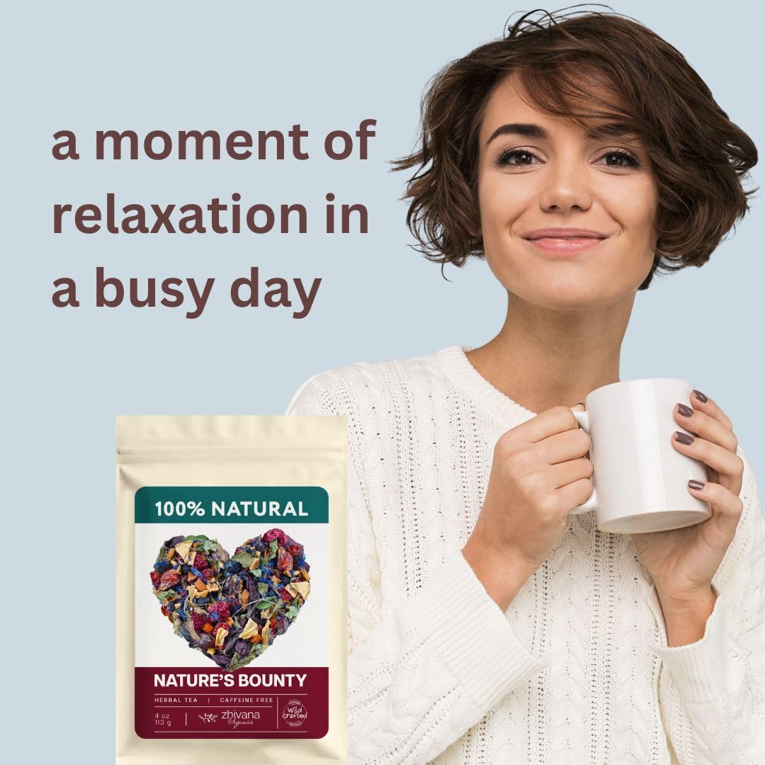 Fruit Tea Loose Leaf - Christmas tea, Only Natural Ingredients - 4 oz - Zhivana Organics