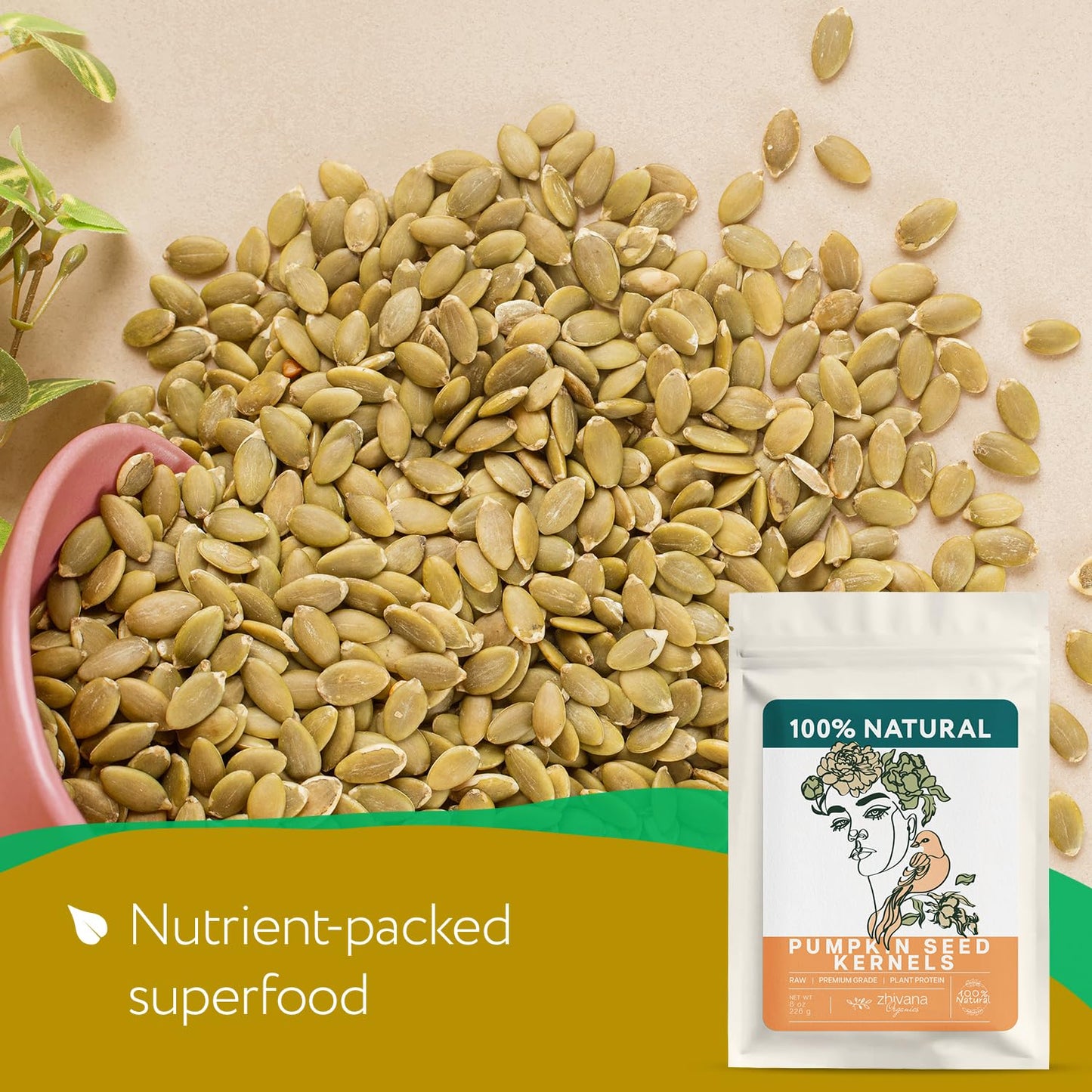 Pumpkin Seed Raw Unsalted - 2 LB