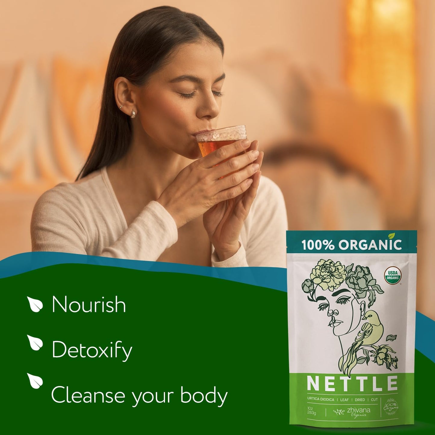 Organic Nettle Leaf Dried Cut & Sifted - 10 oz