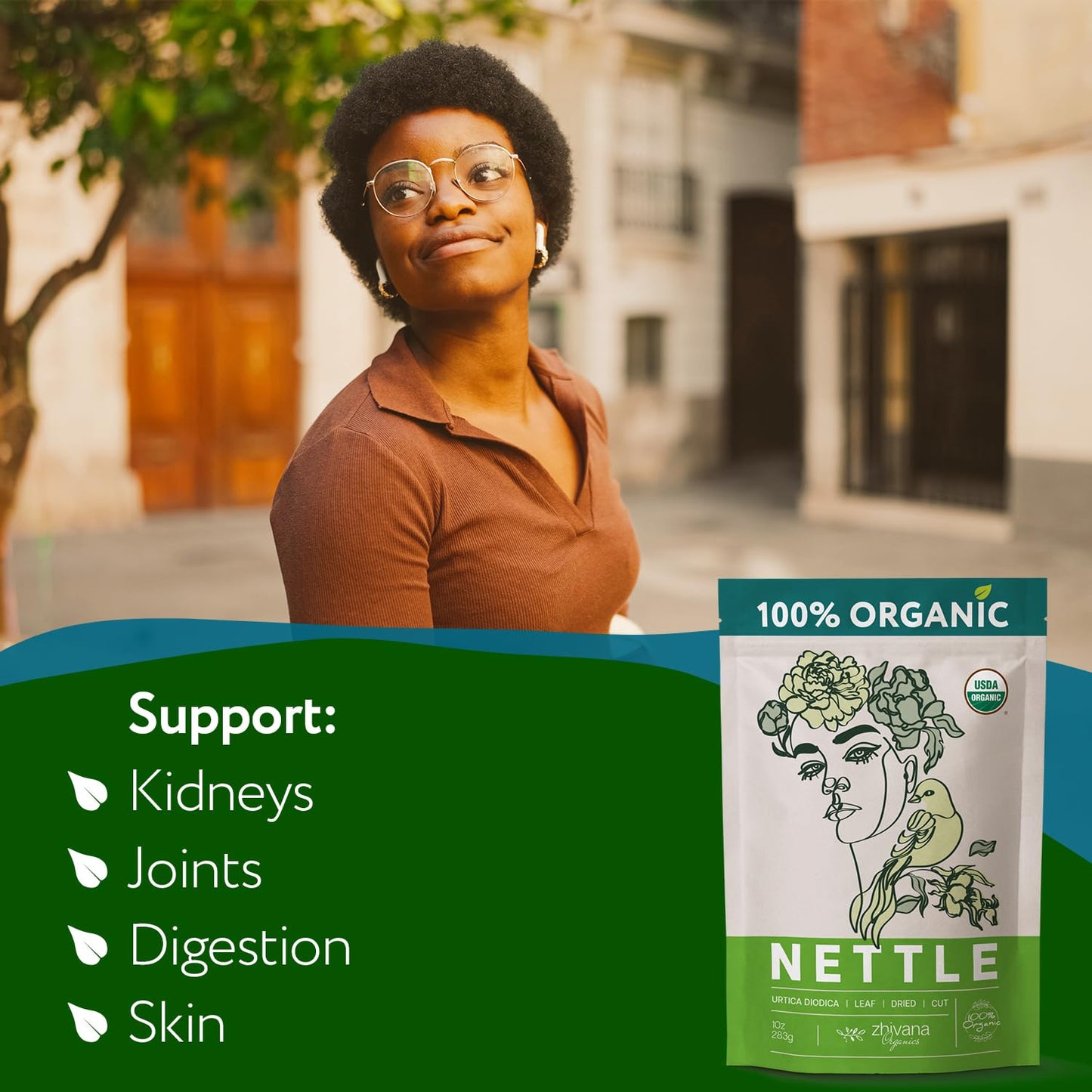 Organic Nettle Leaf Dried Cut & Sifted - 10 oz