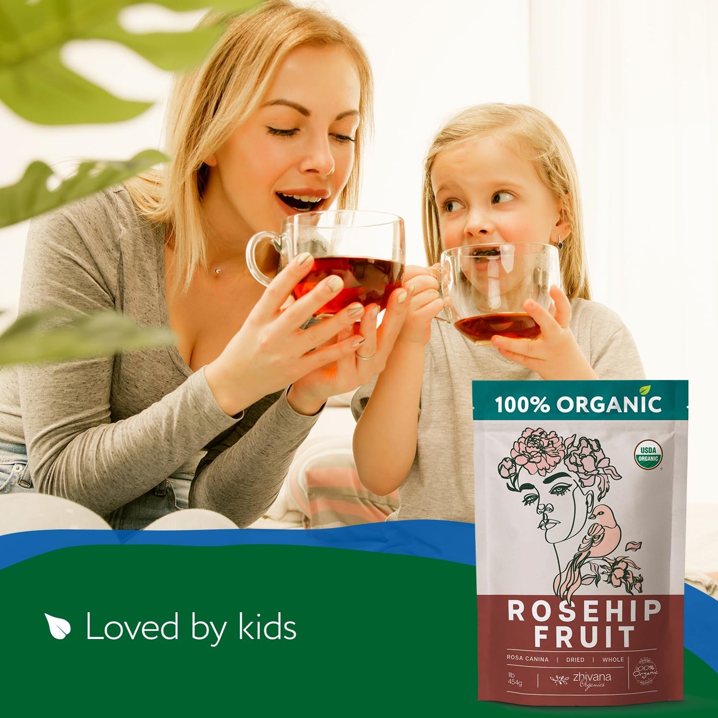 Organic Rosehip Fruit Tea (Pack of 4) - 4LB