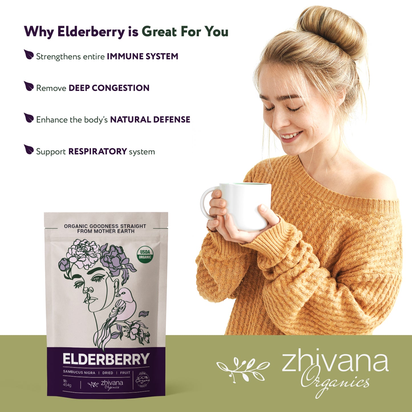 Elderberry Whole Dried - Zhivana Organics