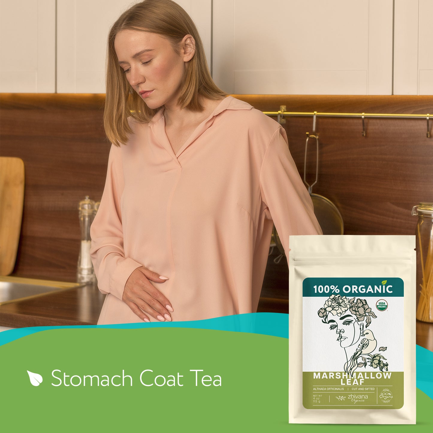 Organic Marshmallow Leaf Tea – 5 lb Bulk - Zhivana Organics