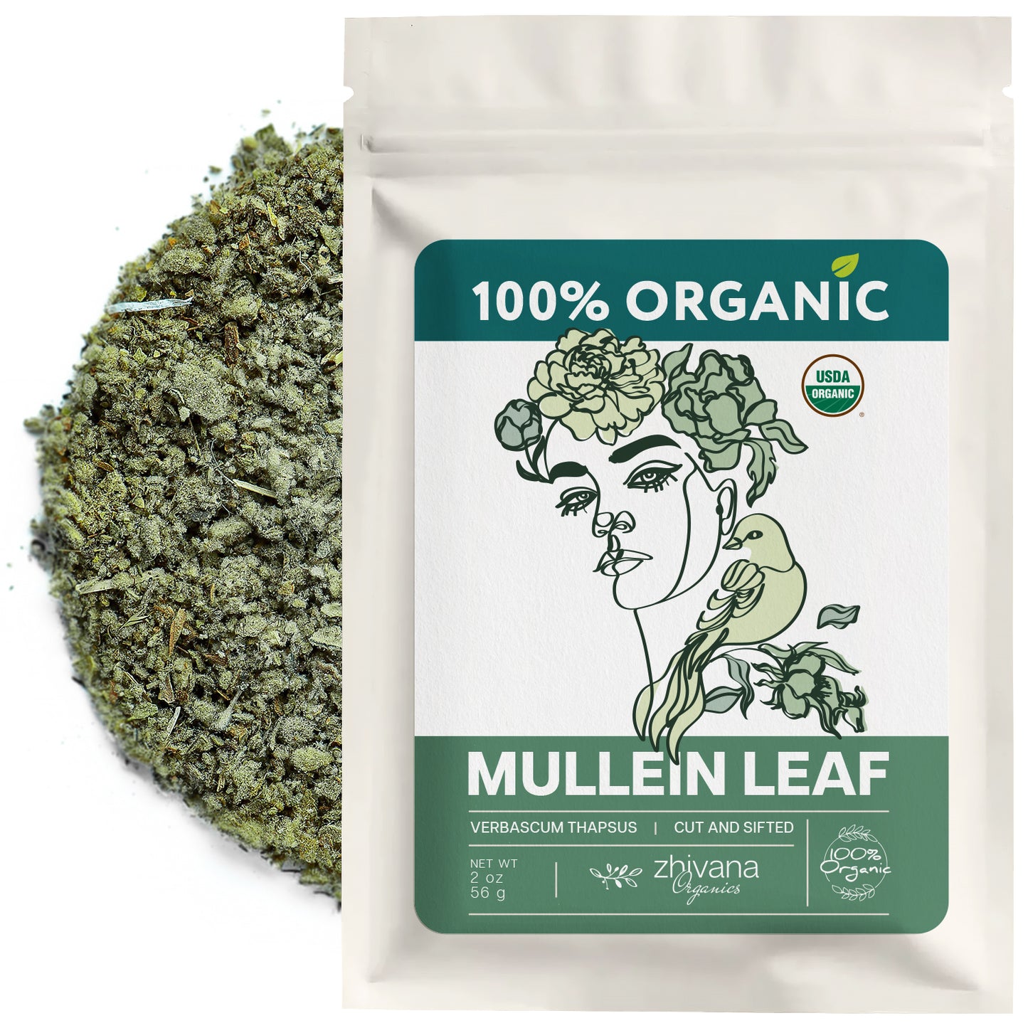Organic Mullein Leaf – 5 lb Bulk | Verbascum thapsus | Loose Dried Leaves for Tea, Steams, Tinctures | Caffeine-Free Herbal Tea - Zhivana Organics