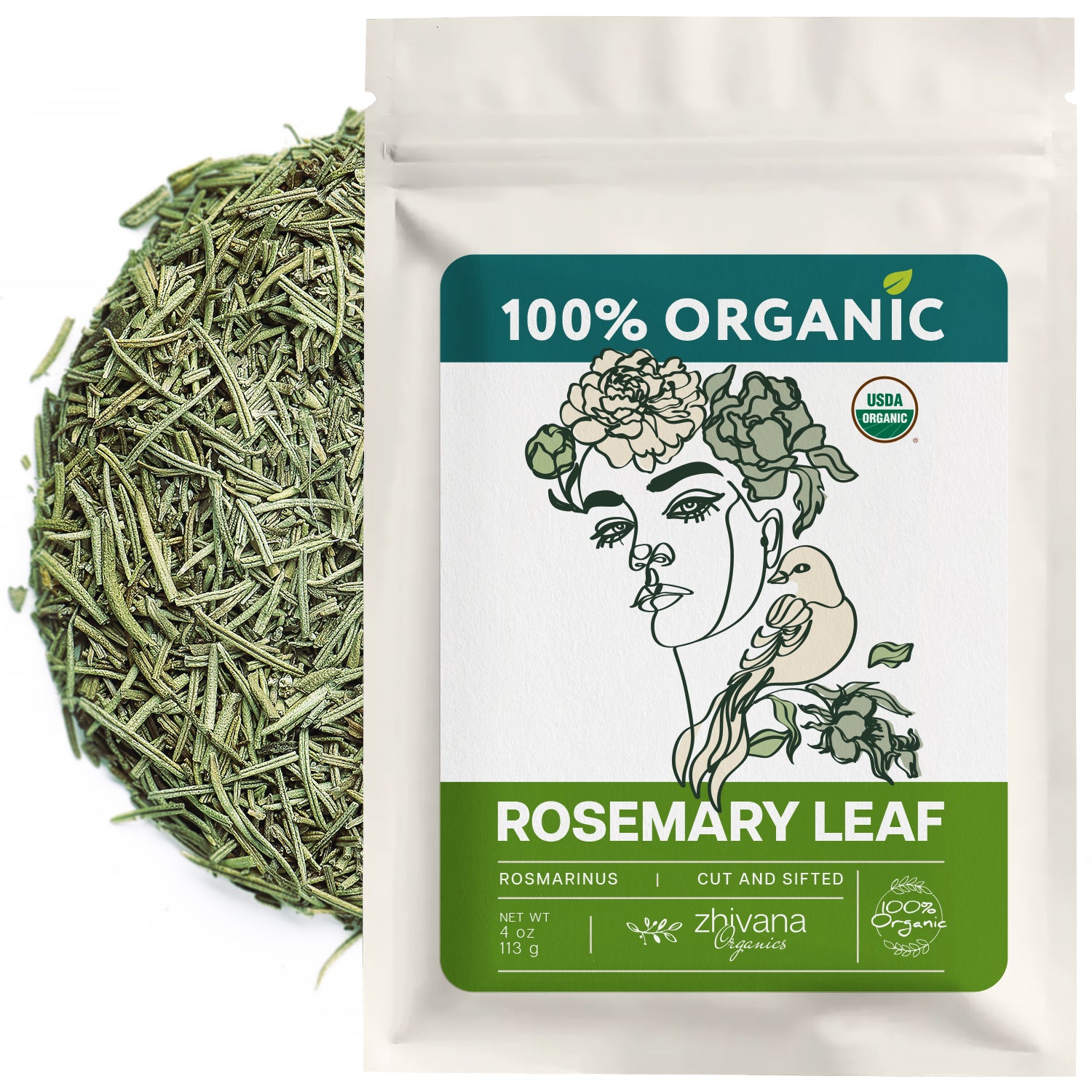 Organic Rosemary Leaf (Rosmarinus officinalis) – 5 lb Bulk - Zhivana Organics