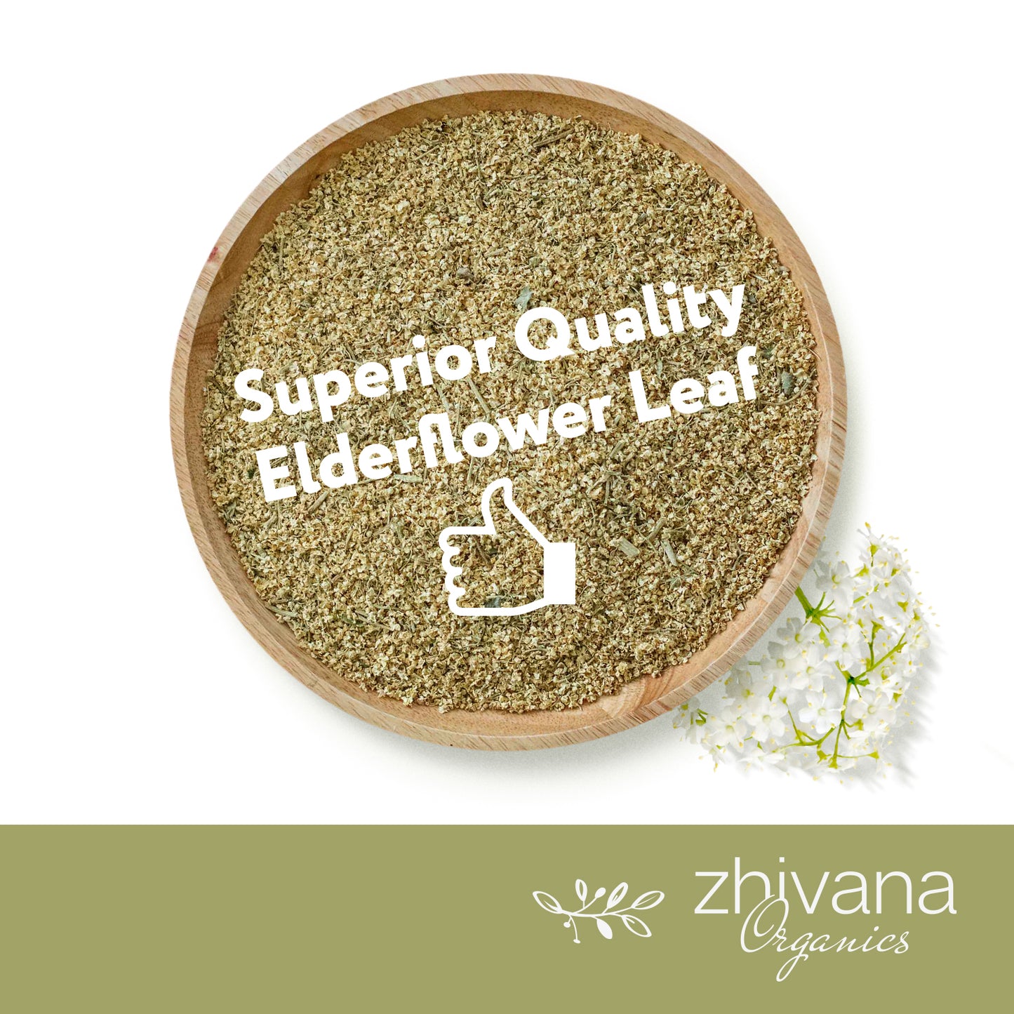 Elderflower Dried Cut & Sifted - Zhivana Organics