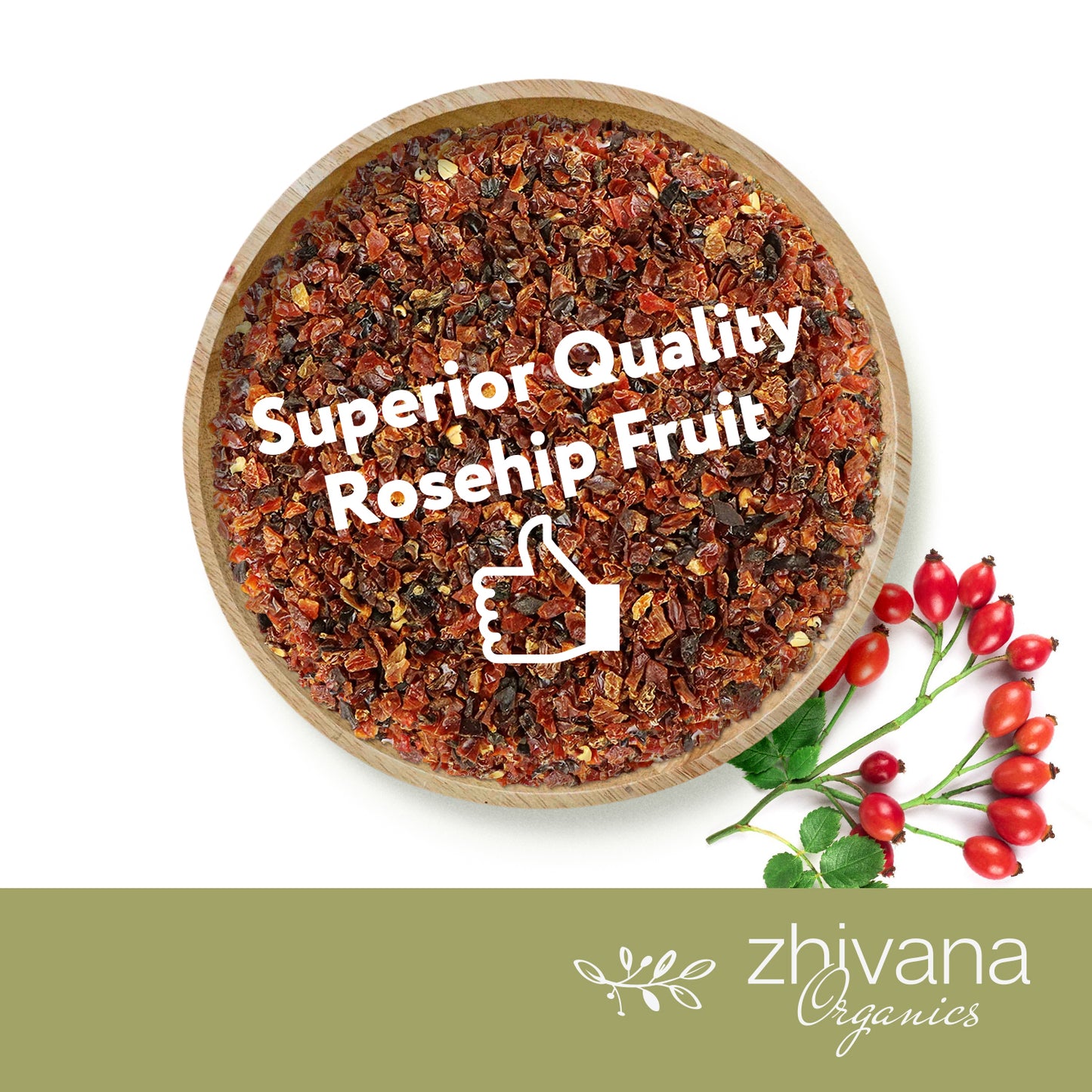 Rosehip Shell Dried, Seedless - Zhivana Organics