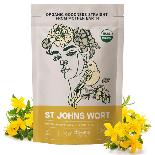 St Johns Wort Dried Cut & Sifted - Zhivana Organics