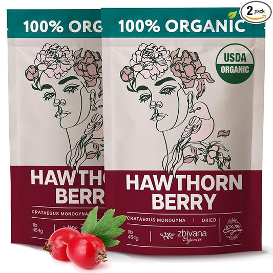 Organic Hawthorn Berry Tea (16oz.) 2 PACK
