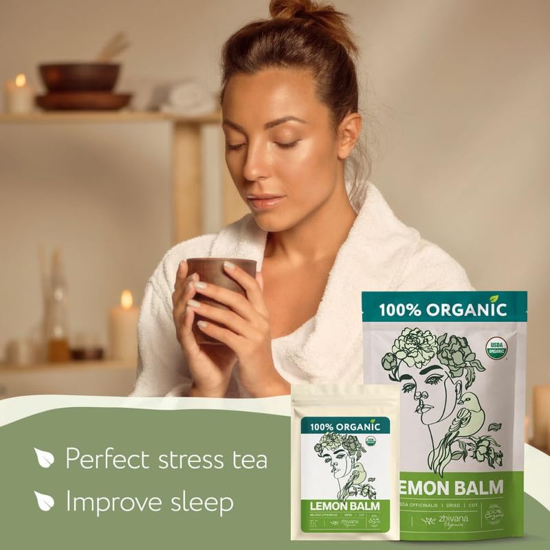 Organic Dried Lemon Balm Tea - 4 oz - Zhivana Organics