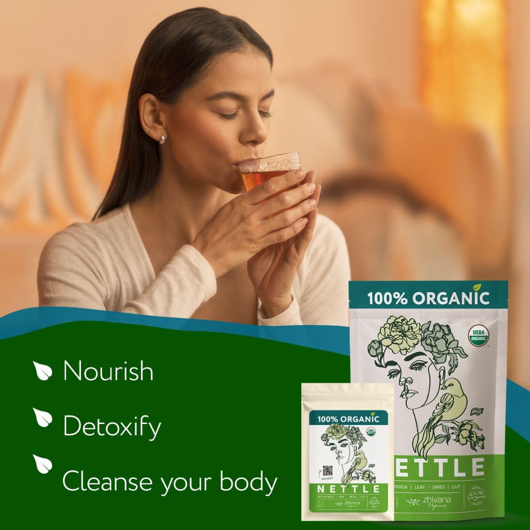 Organic Nettle Tea Loose Leaf - 3.5 oz