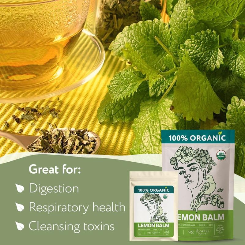 Organic Dried Lemon Balm Tea - 4 oz - Zhivana Organics