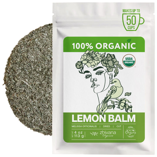 Organic Dried Lemon Balm Tea - 4 oz