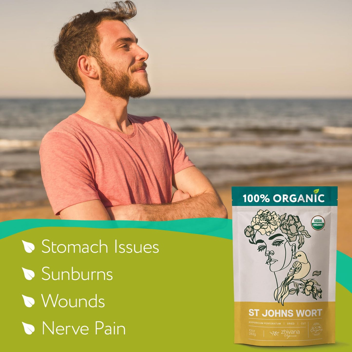 Organic St Johns Wort Tea - 5 LB