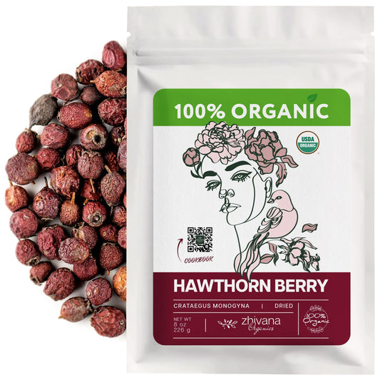 Organic Hawthorn Berry Dried - 8 oz