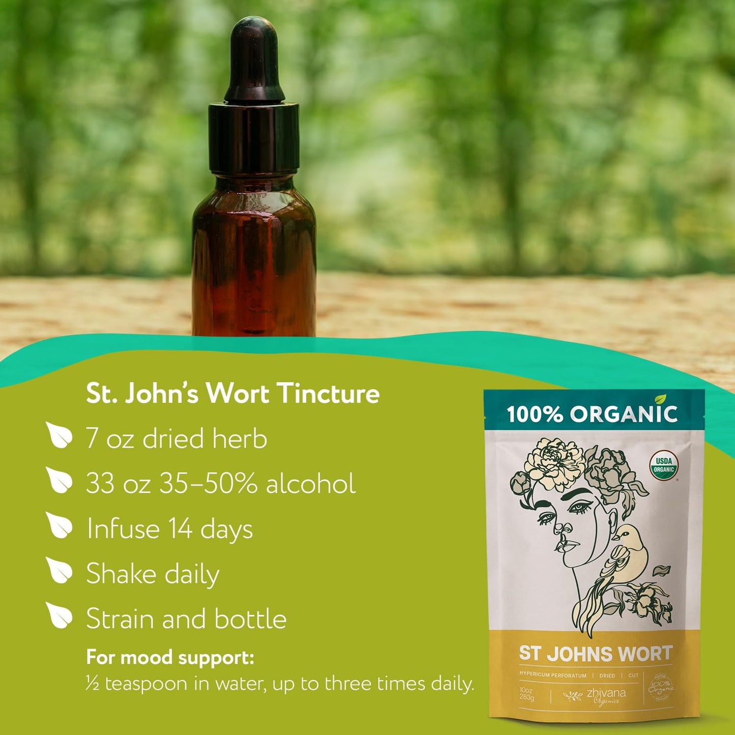 Organic St Johns Wort Tea - 5 LB