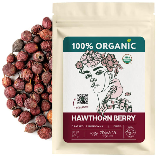 Organic Hawthorn Berry Dried - 8 ounces