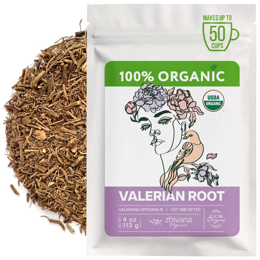 Organic Dried Valerian Root Cut & Sifted - 4 oz