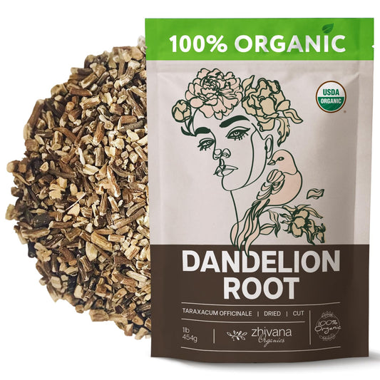 Organic Dandelion Root Dried Cut & Sifted - 1 LB