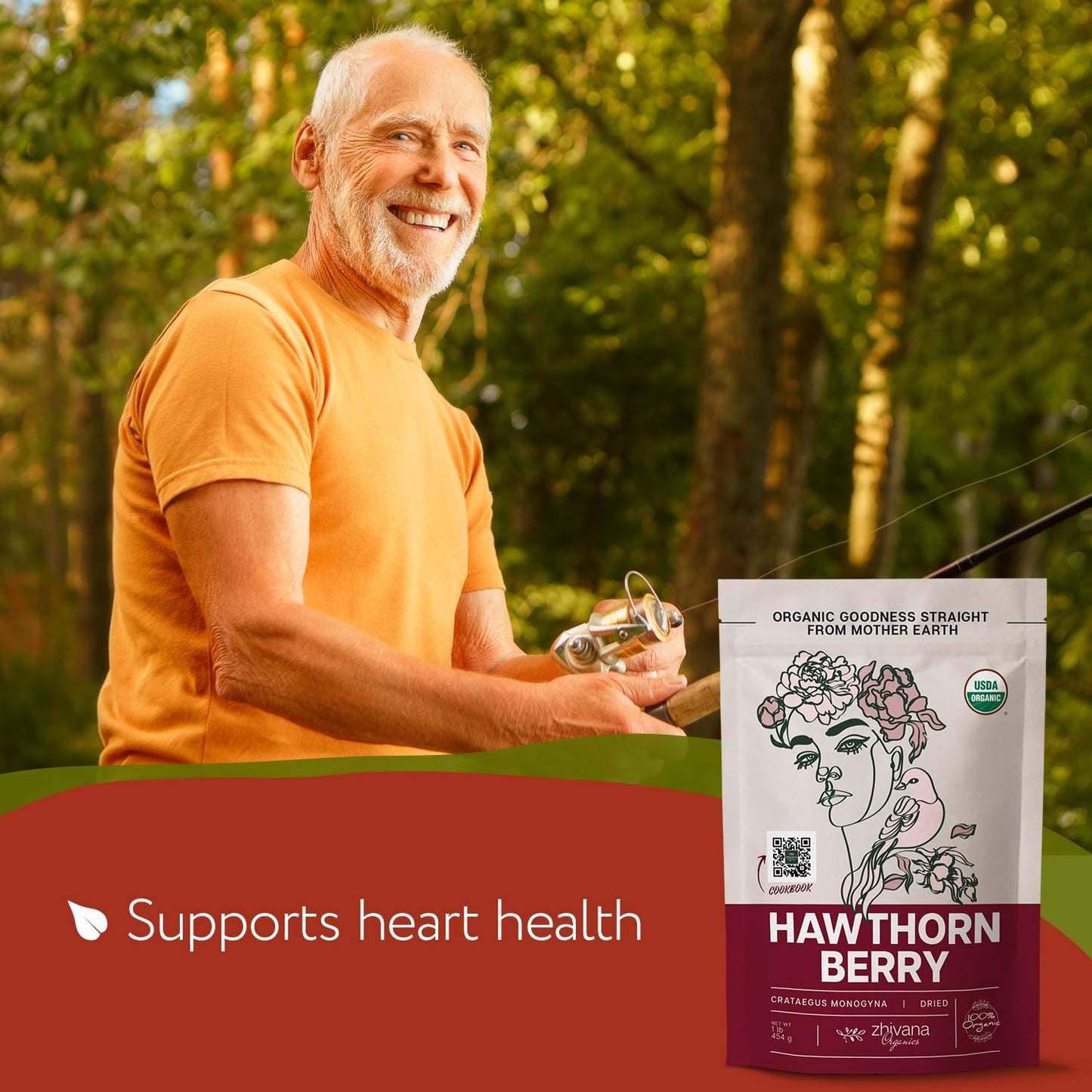 Organic Hawthorn Berry Tea (Pack of 4) - 4 LB