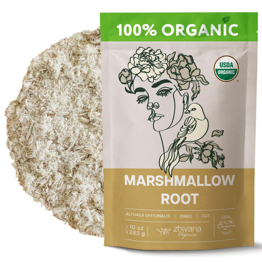 Organic Marshmallow Root Dried Cut & Sifted - 10 oz