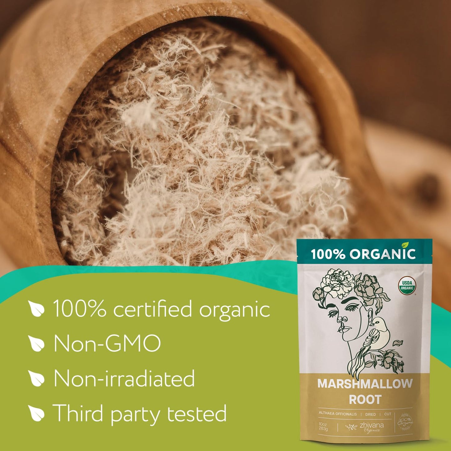 Organic Marshmallow Root (2 Pack) - 20 oz