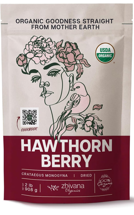 Organic Hawthorn Berry Dried - 2 LB