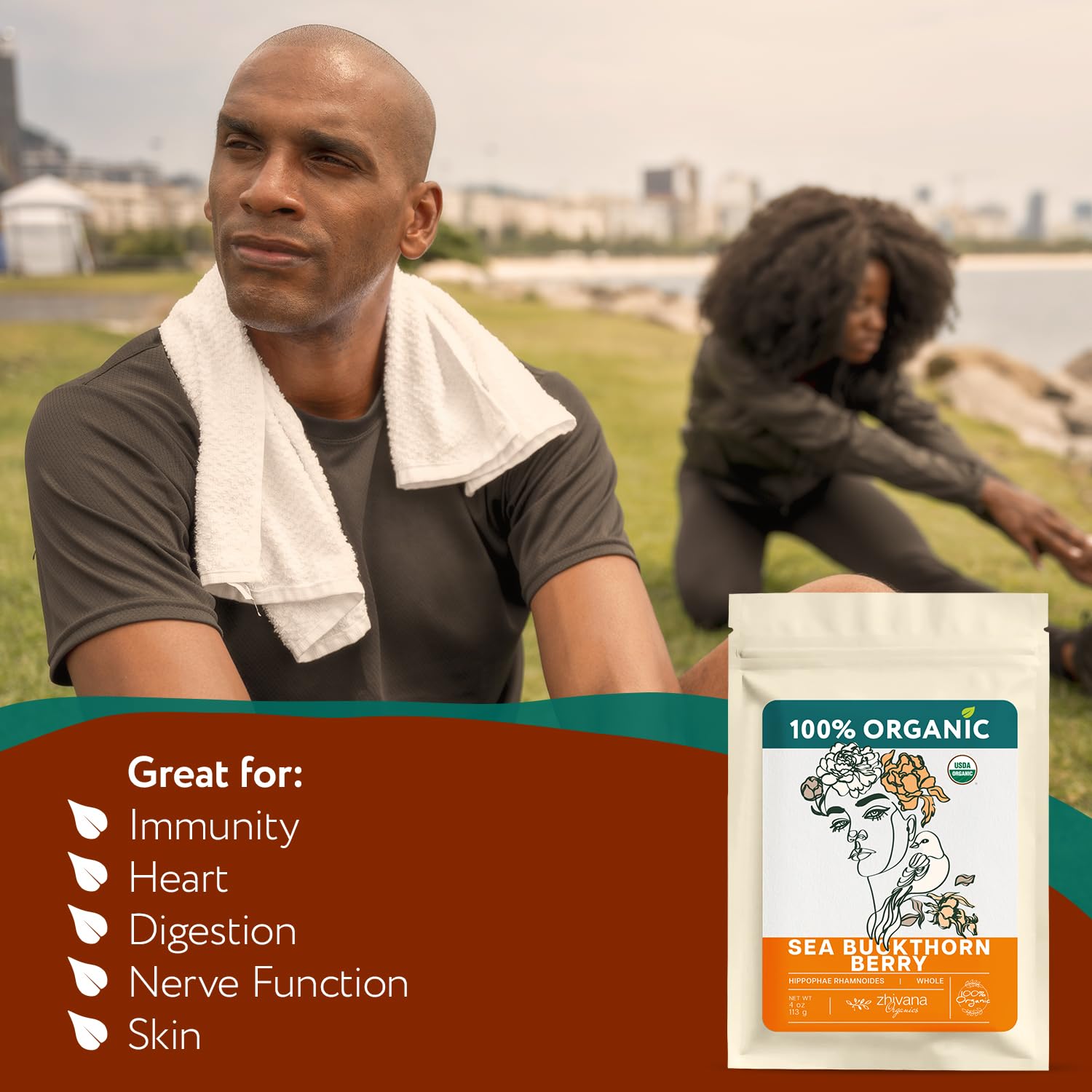 Organic Dried Sea Buckthorn Berry - 4 oz - Zhivana Organics