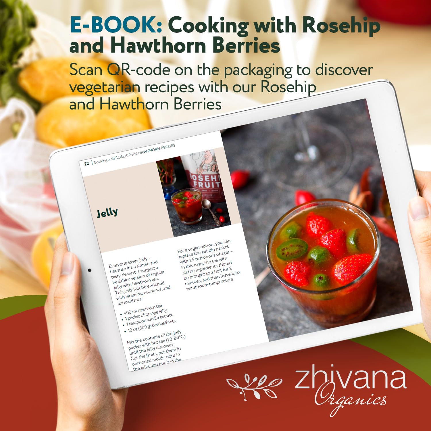 Organic Hawthorn Berry Tea (16oz.) 2 PACK - Zhivana Organics