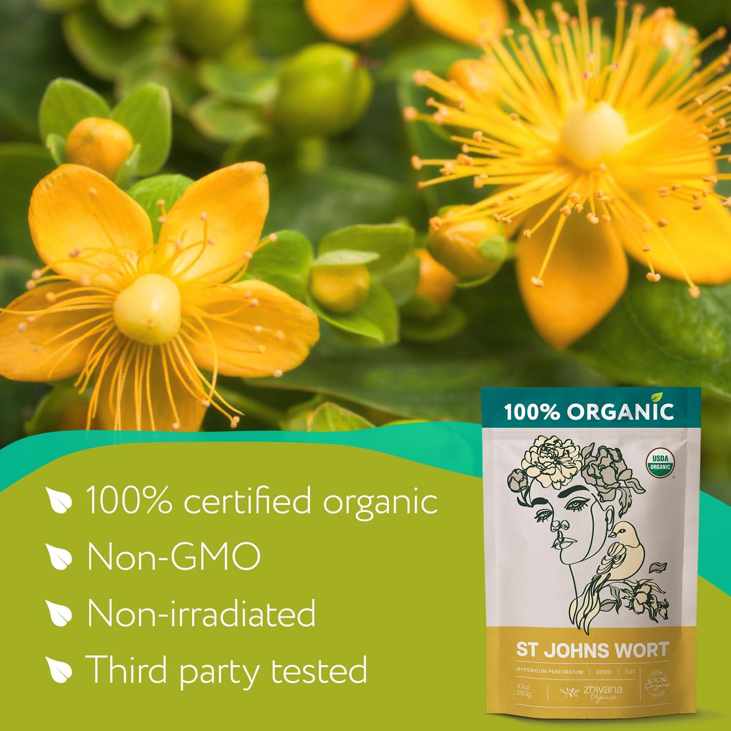 Organic St Johns Wort Tea - 5 LB