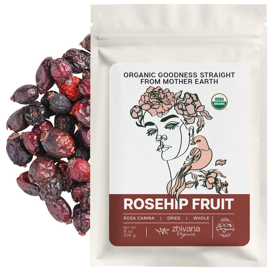 Organic Rosehip Fruit Dried – 8 oz