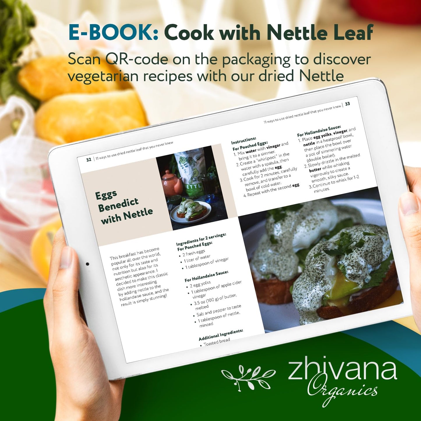 Organic Nettle Leaf Dried Cut & Sifted - 8 oz - Zhivana Organics