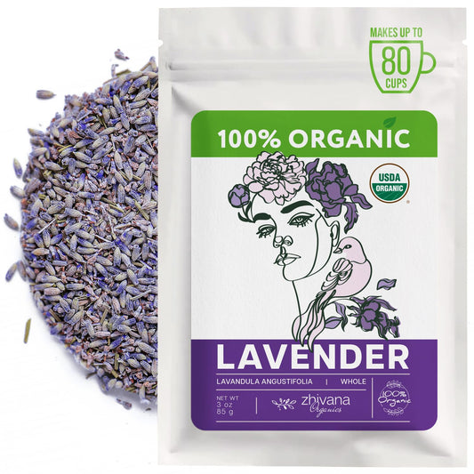 Organic Lavender Buds (Lavandula angustifolia) – 3 oz - Zhivana Organics