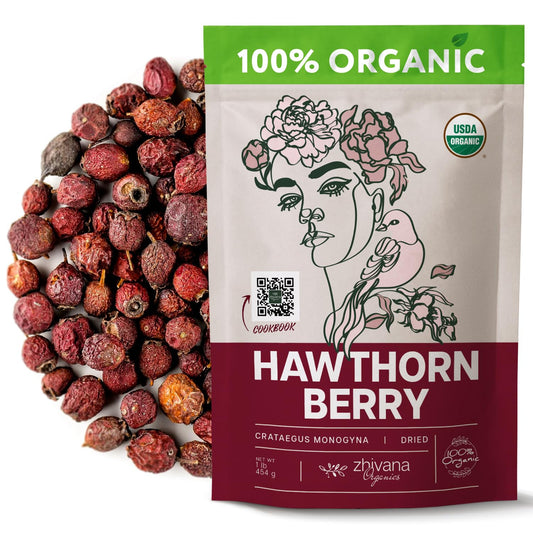 Organic Hawthorn Berry Dried - 1 LB