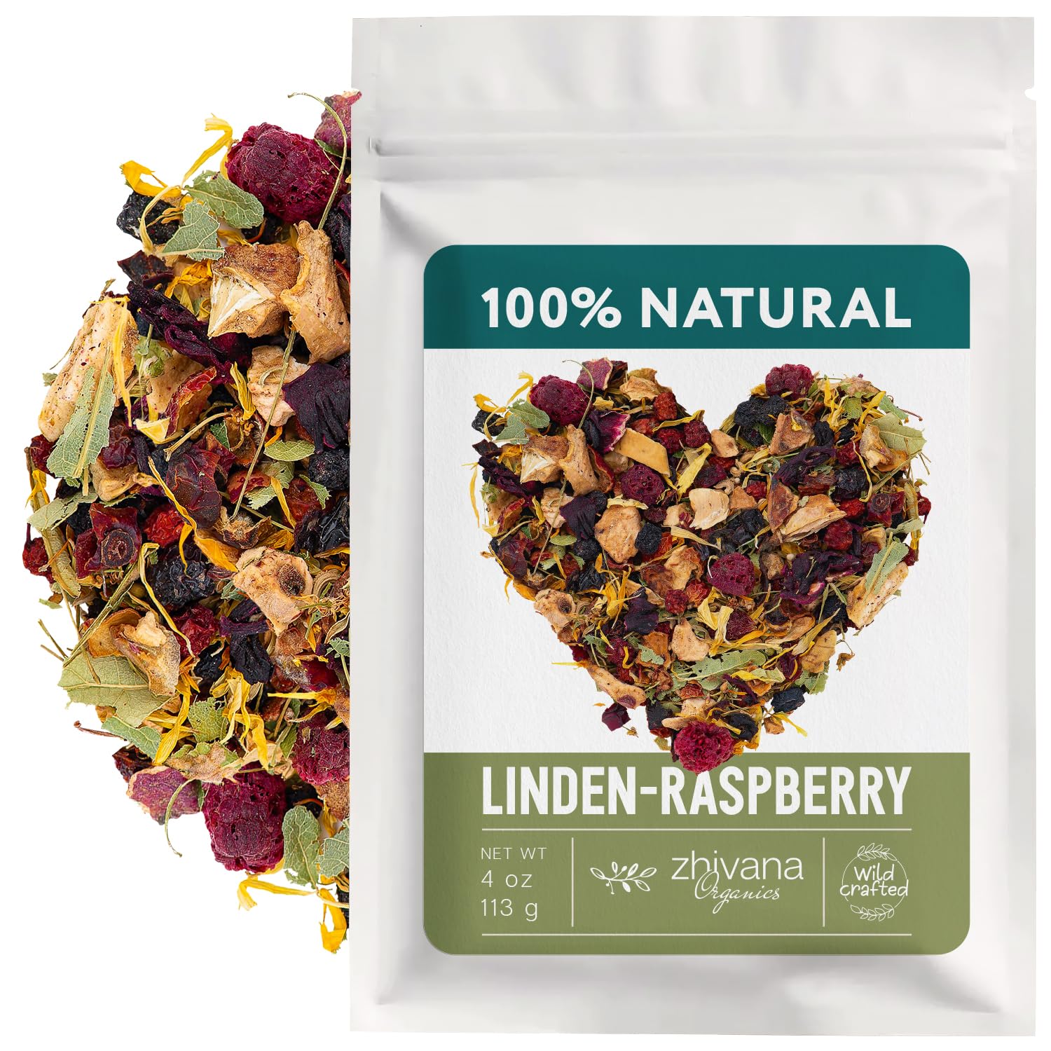 Loose Raspberry Leaf Tea Linden & Raspberry Herbal Tea Loose Leaf – Fruity Tea with Raspberry L ...