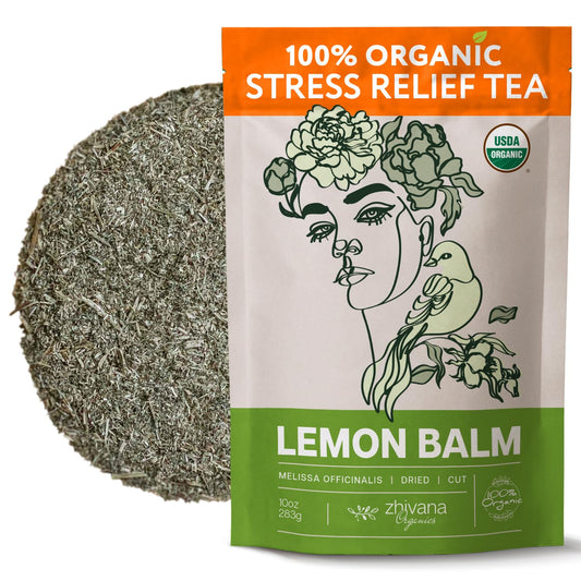 Organic Lemon Balm Dried Cut & Sifted - 10 oz