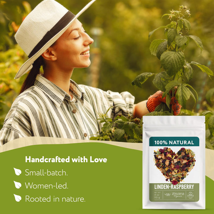 Linden & Raspberry Herbal Tea Loose Leaf – Fruity Tea with Raspberry L ...