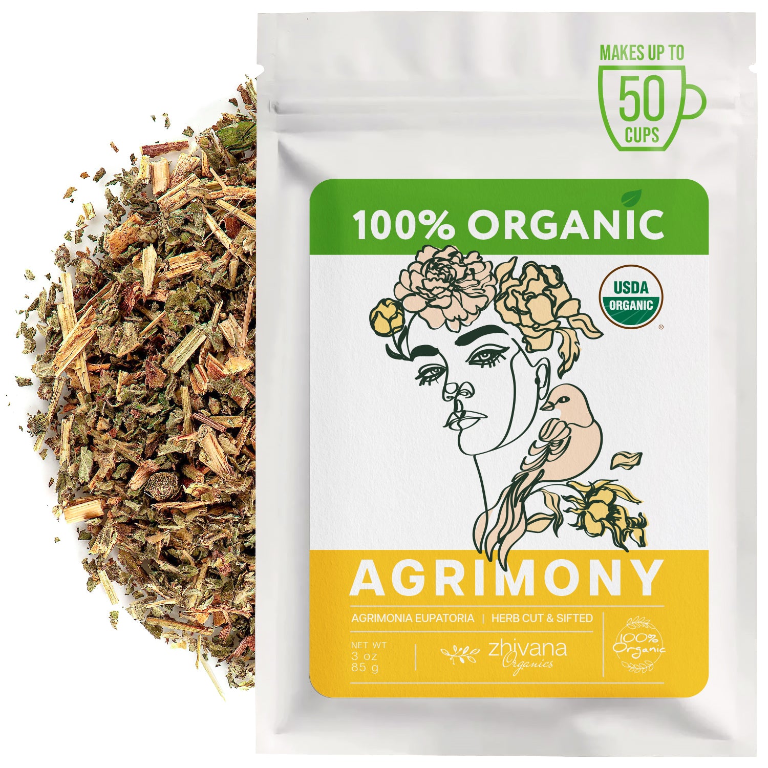 Organic Agrimony Herb (3oz.) - Agrimonia eupatoria – Dried Agrimoney L ...