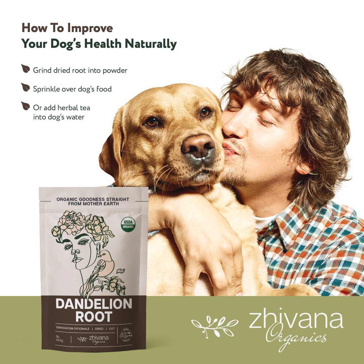 Dandelion Root Dried Cut & Sifted - Zhivana Organics