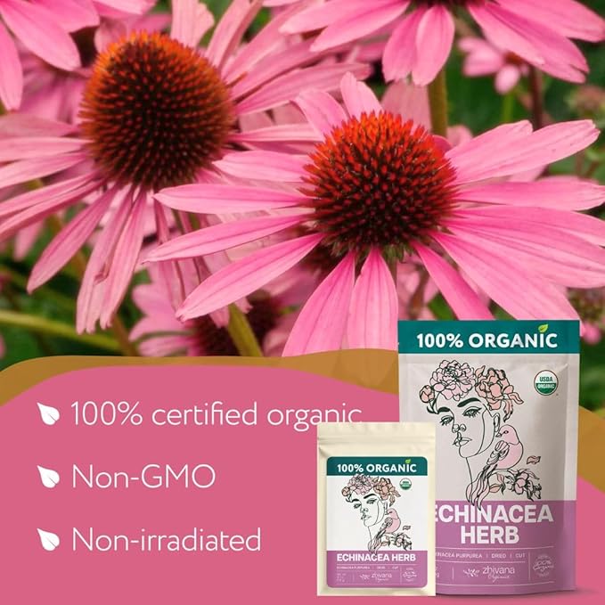Organic Echinacea Leaf Tea - 5 LB - Zhivana Organics