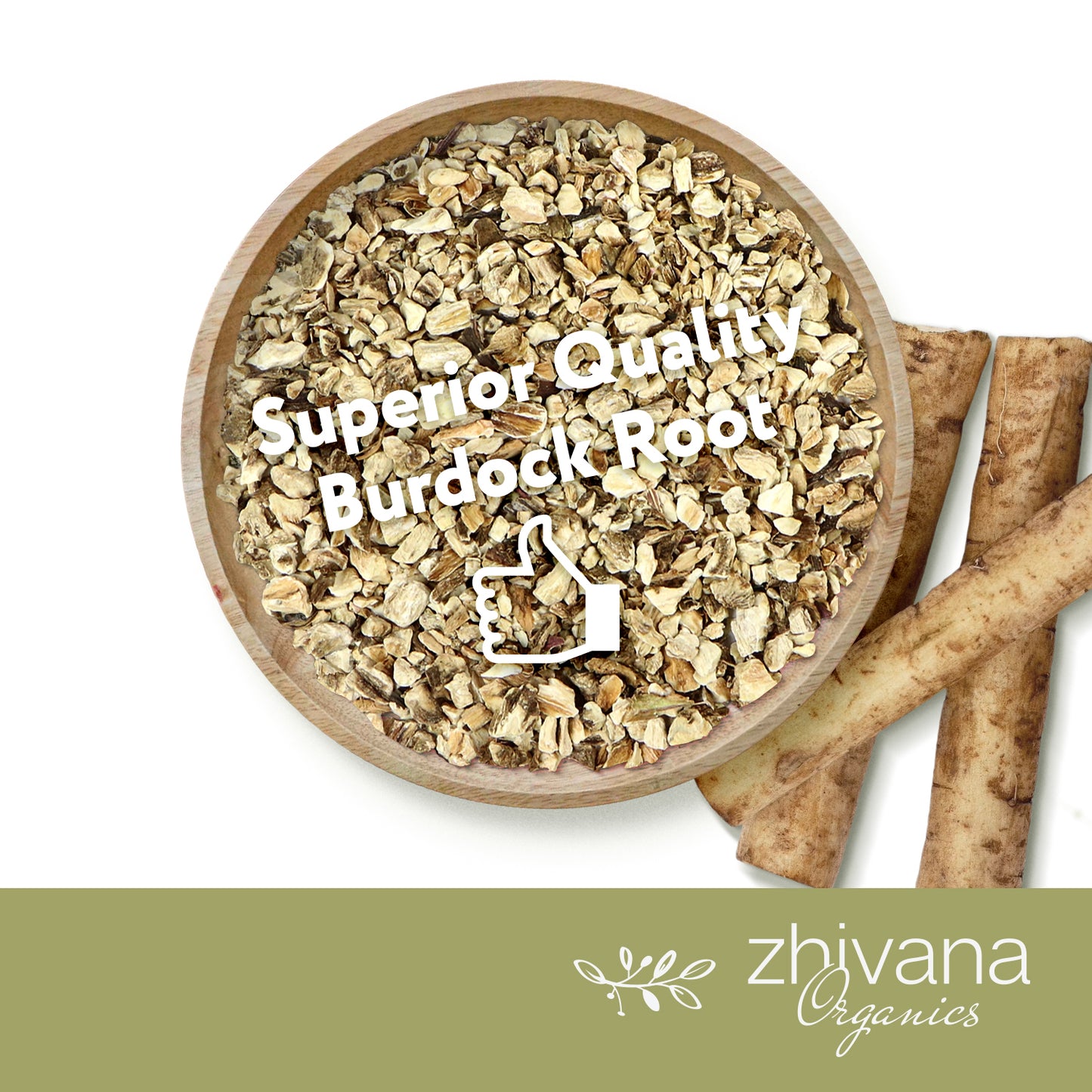 Burdock Root Dried Cut & Sifted - Zhivana Organics