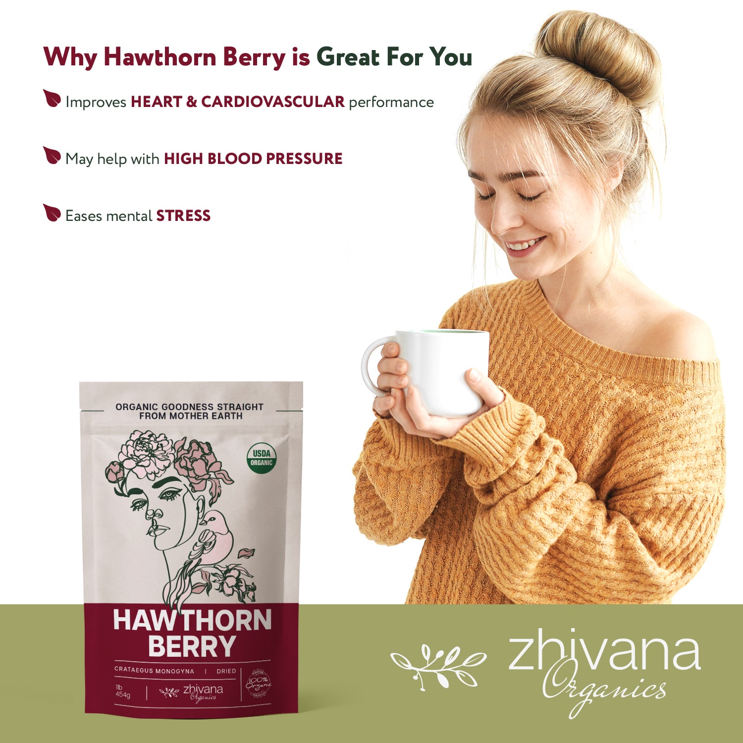 Hawthorn Berry Dried - Zhivana Organics