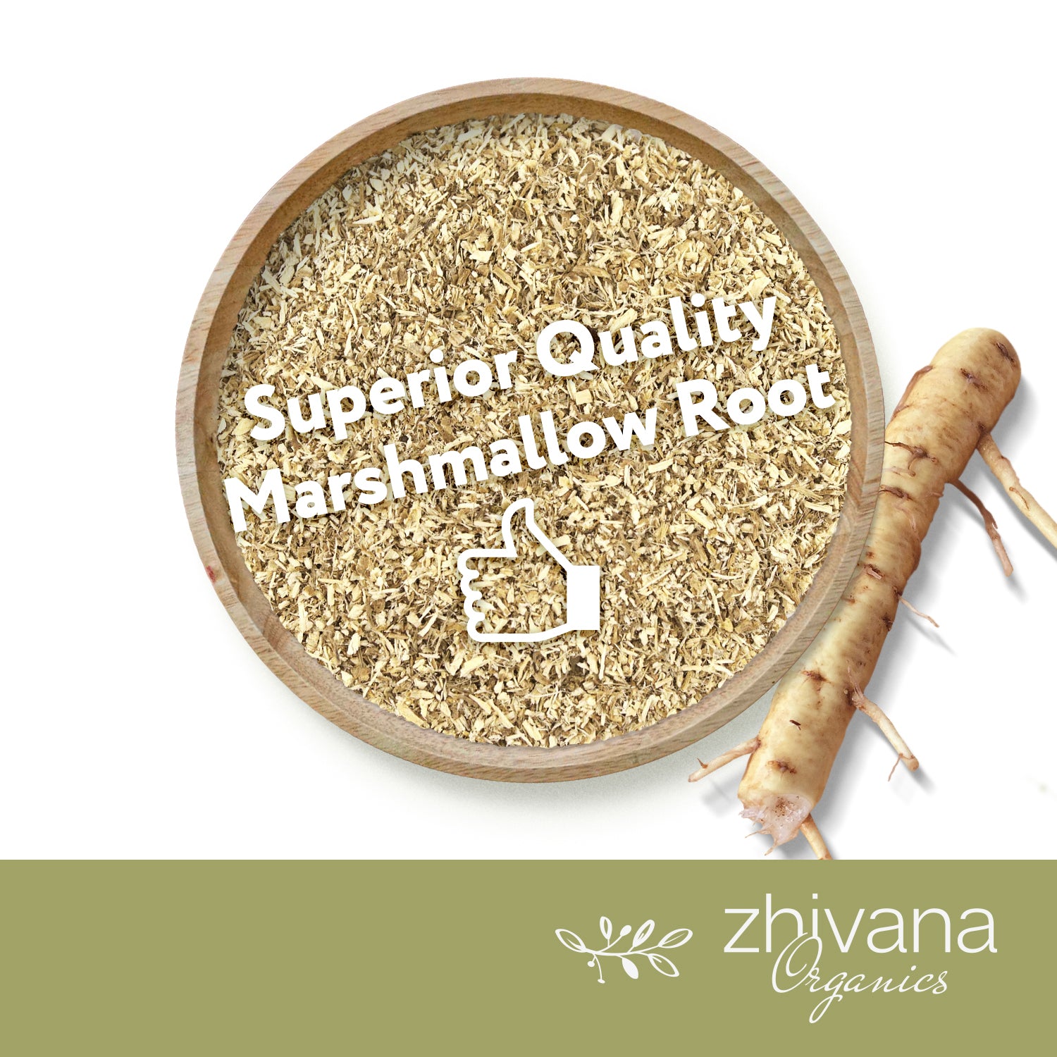 Marshmallow Root Dried Cut & Sifted - Zhivana Organics