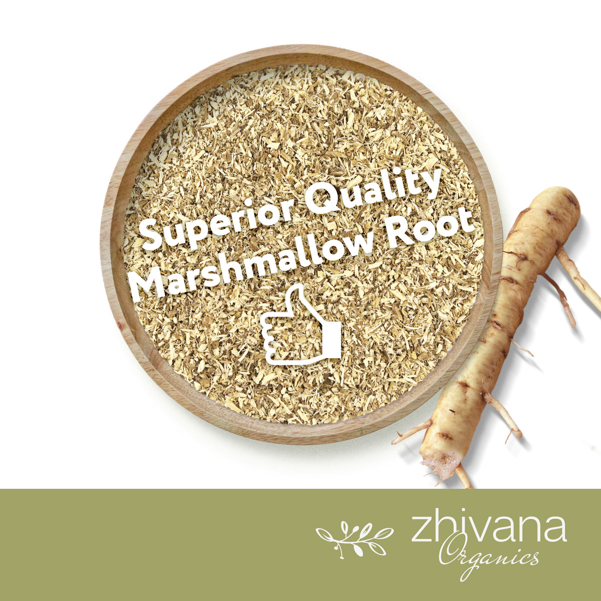 Masmellow Root Organic Marshmallow Root Dried Cut & Sifted - 10 oz – Zhivana Organics