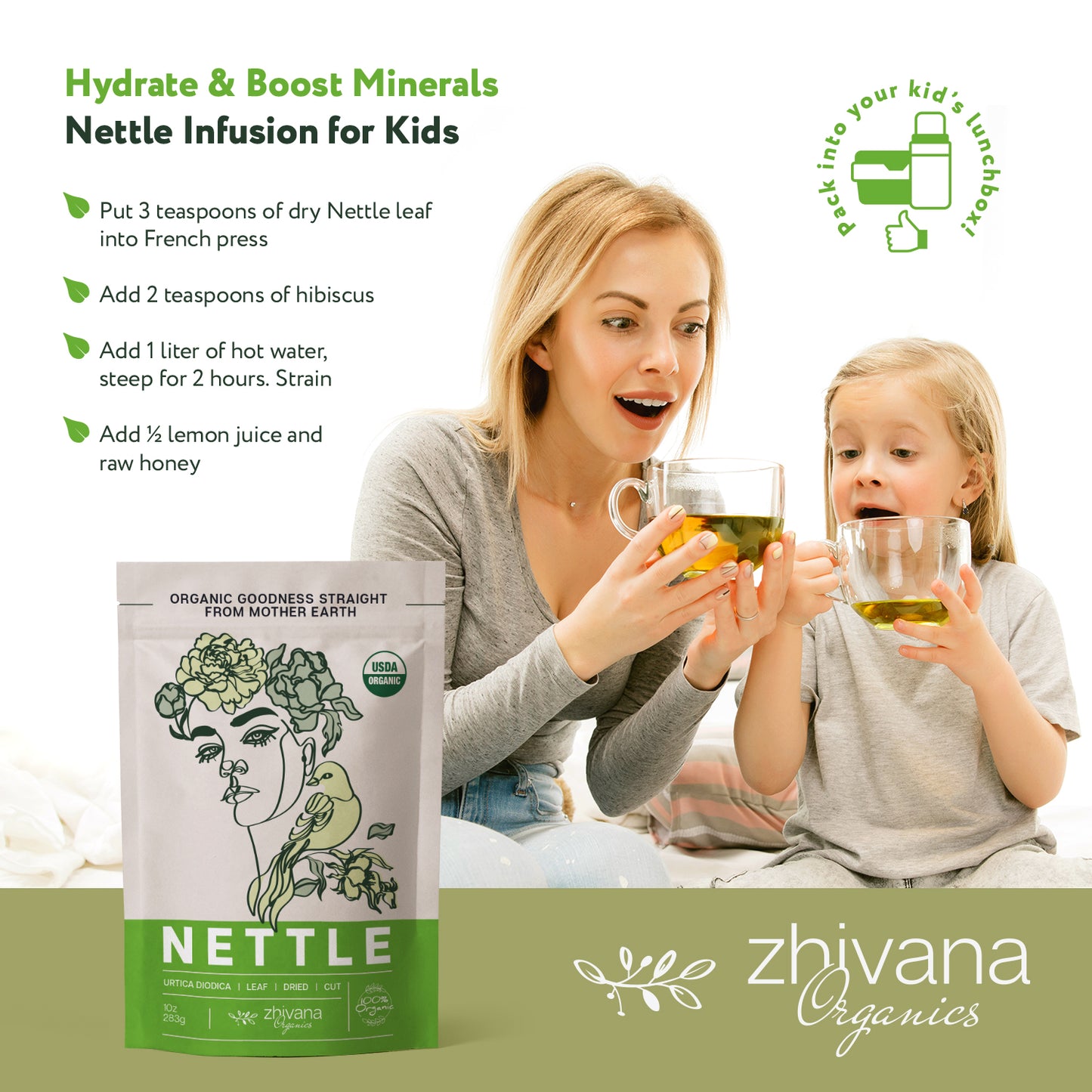 Nettle Leaf Dried Cut & Sifted - Zhivana Organics