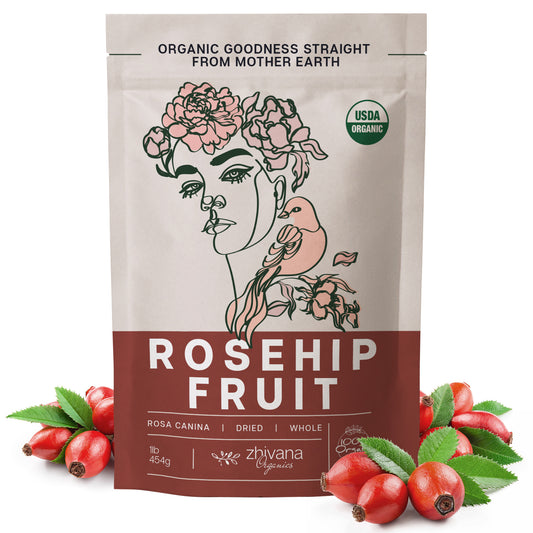 Rosehip Fruit Whole Dried - Zhivana Organics